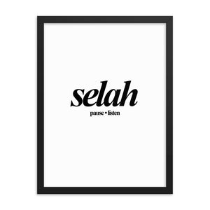 Selah - Framed poster