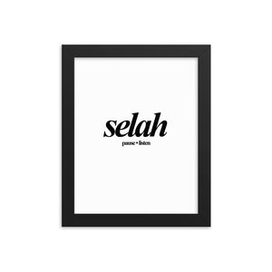 Selah - Framed poster