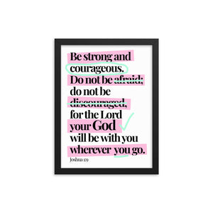 Joshua 1:9 - Framed poster