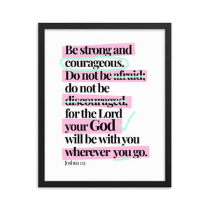 Joshua 1:9 - Framed poster
